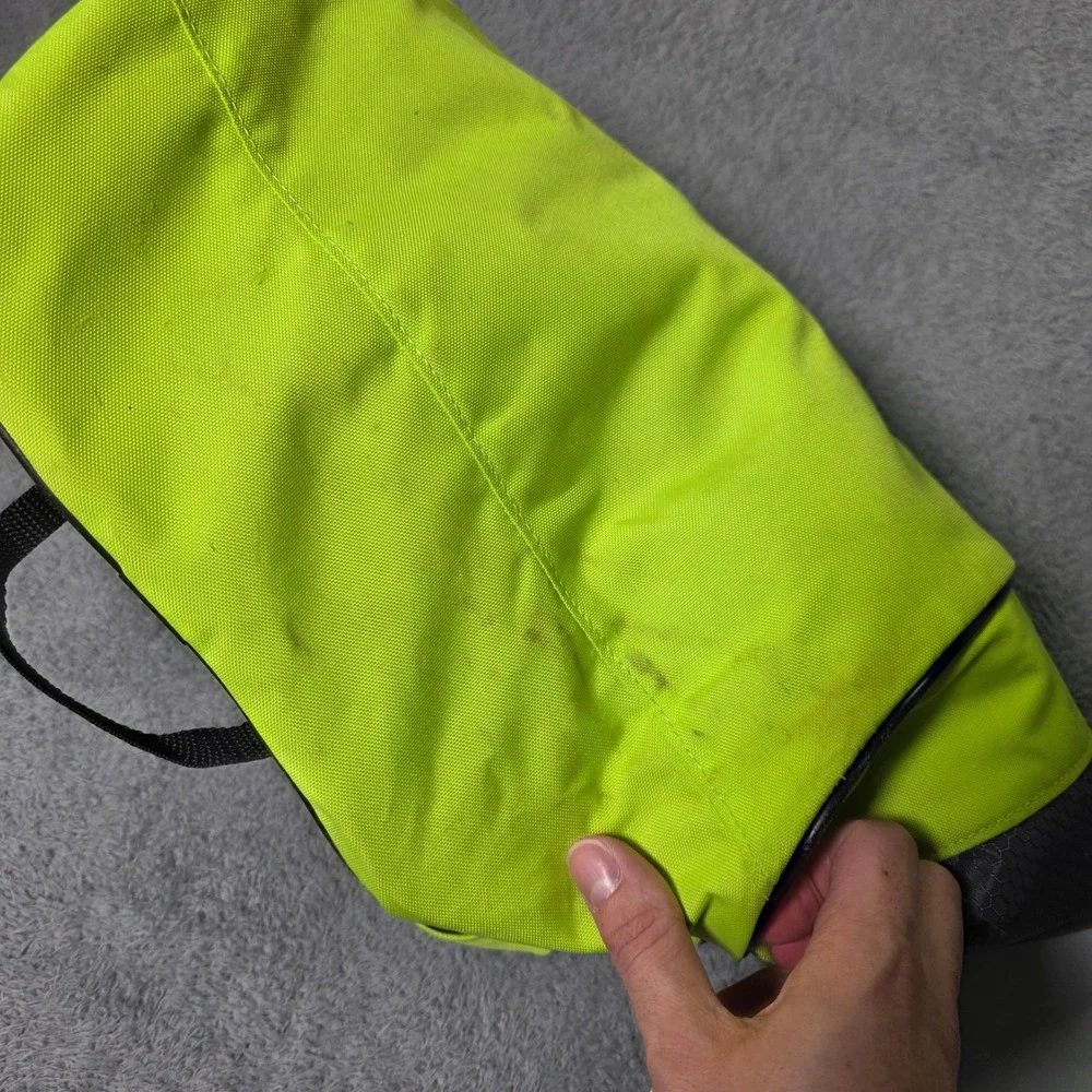 Adidas Unisex Medium Duffel Bag Grey Neon‎ Yellow STLCC 14 Honeycomb Ripstop